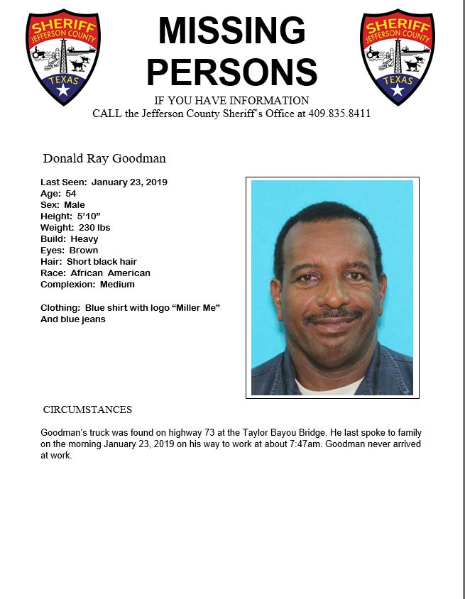 Press Releases - Missing Person #1 - Sheriff's Office Jefferson County, TX